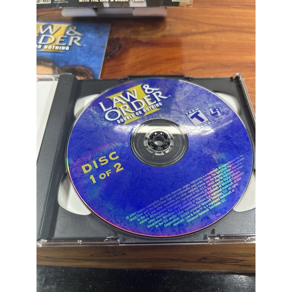 Law & Order II Double or Nothing PC‎ CD ROM Game for Win 98/2000/ME/XP 2003